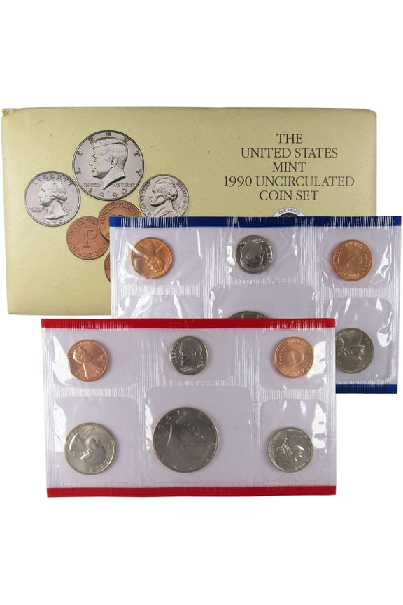 1990 Uncirculated Coin Set U.S Mint Original Government Packaging OGP