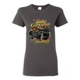 thumbnail image 1 of 1990 Vintage Garage Customs Hot Rod Classic Car Cars and Trucks Womens Graphic T-Shirt, Charcoal, Small, 1 of 3