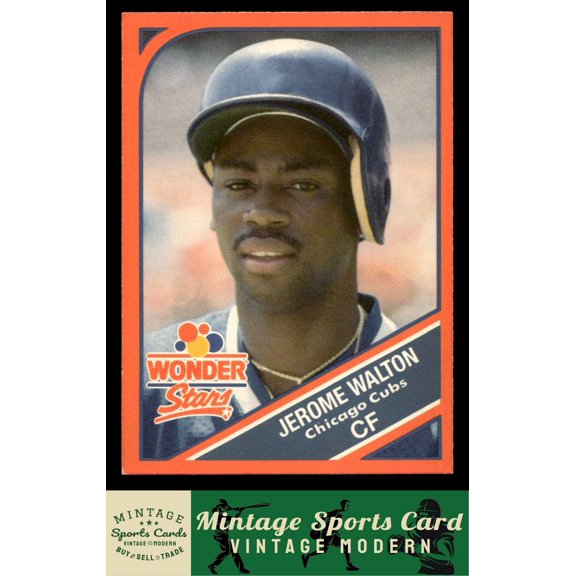 1990 Wonder Bread Stars Jerome Walton #8 Chicago Cubs MLB Baseball Trading Card