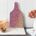 thumbnail image 1 of 1990s Cutting Board, Retro Angular Pattern Triangles on Ombre Effect Background Pinkish Tones, Decorative Tempered Glass Cutting and Serving Board, in 3 Sizes, by Ambesonne, 1 of 2
