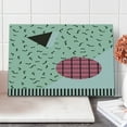 thumbnail image 1 of 1990s Cutting Board, Simplistic Arrangement with Circle Square and Lines Retro Composition Colorful Art, Decorative Tempered Glass Cutting and Serving Board, in 3 Sizes, by Ambesonne, 1 of 2