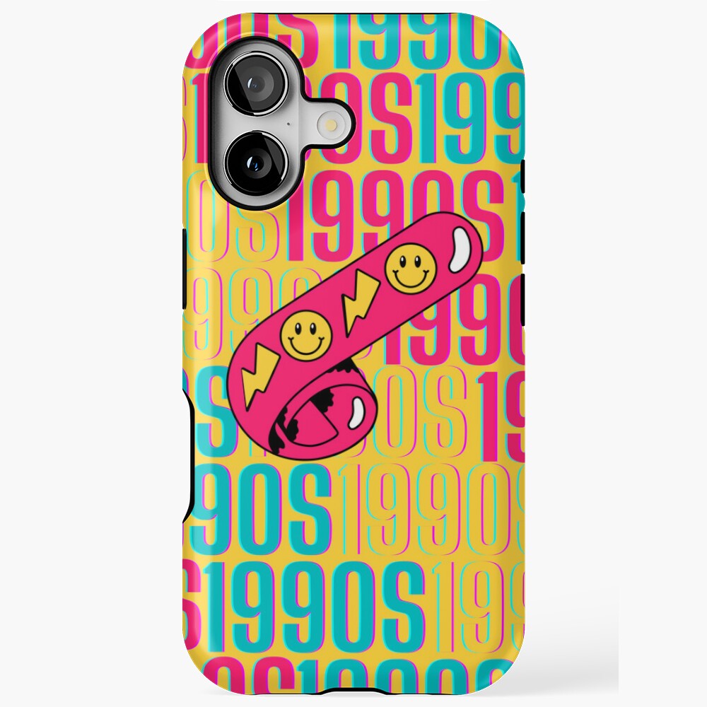 1990s Retro Design 18 Yellow Background Phone Case for 17/15/14/13/12 ...