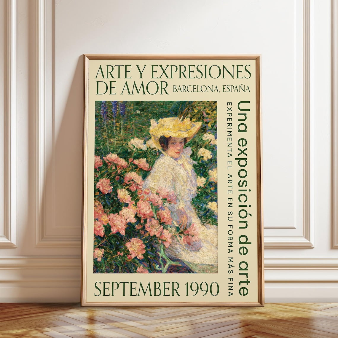 1990s Spanish Impressionism Barcelona Art Exhibition Poster European ...