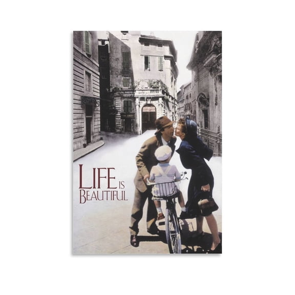 1990s War Comedy-drama Films Life Is Beautiful Poster Canvas Wall Art Poster Decorative Bedroom Modern Home Print Picture Artworks Posters 12x18inch(30x45cm)