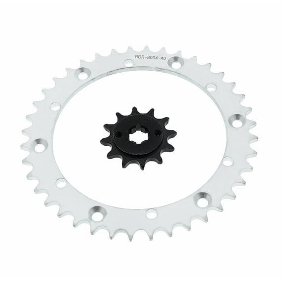 1991-1993 Yamaha YFS 200 Blaster 12 Tooth Front & 40 Tooth Rear Silver Sprocket