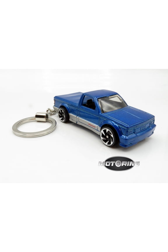 1991 '91 GMC Syclone Blue Truck Novelty Keychain 1:64 Diecast