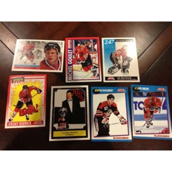 1991-92 Score Bilingual Chicago Blackhawks Team Set 37 Cards Ed Belfour Jeremy Roenick