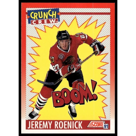 1991-92 Score Canadian English Jeremy Roenick Chicago Blackhawks #309 Hockey Card