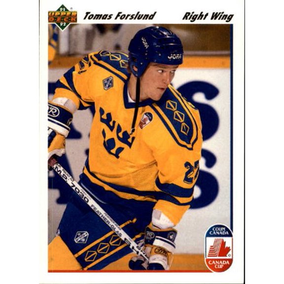 1991-92 Upper Deck #27 Tomas Forslund CC RC NHL Hockey Trading Card