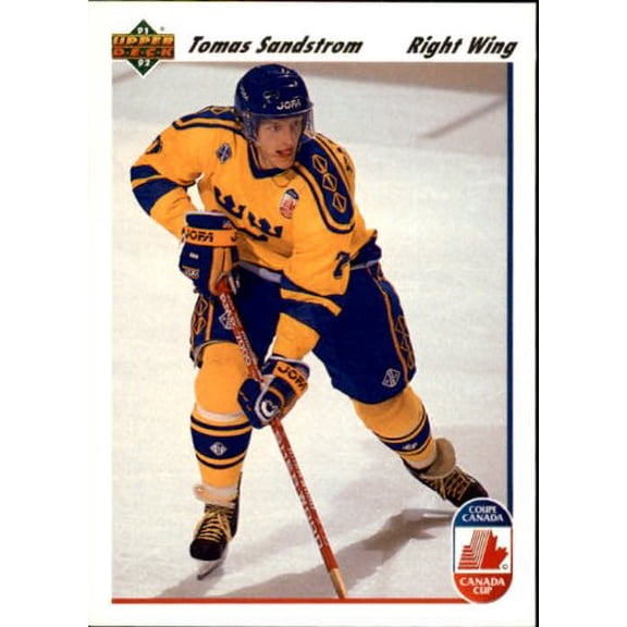 1991-92 Upper Deck #30 Tomas Sandstrom CC NHL Hockey Trading Card