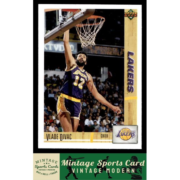 1991-92 Upper Deck Vlade Divac Los Angeles Lakers #175b Basketball Card
