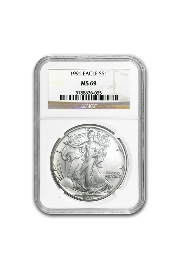 1991 American Silver Eagle MS-69 NGC