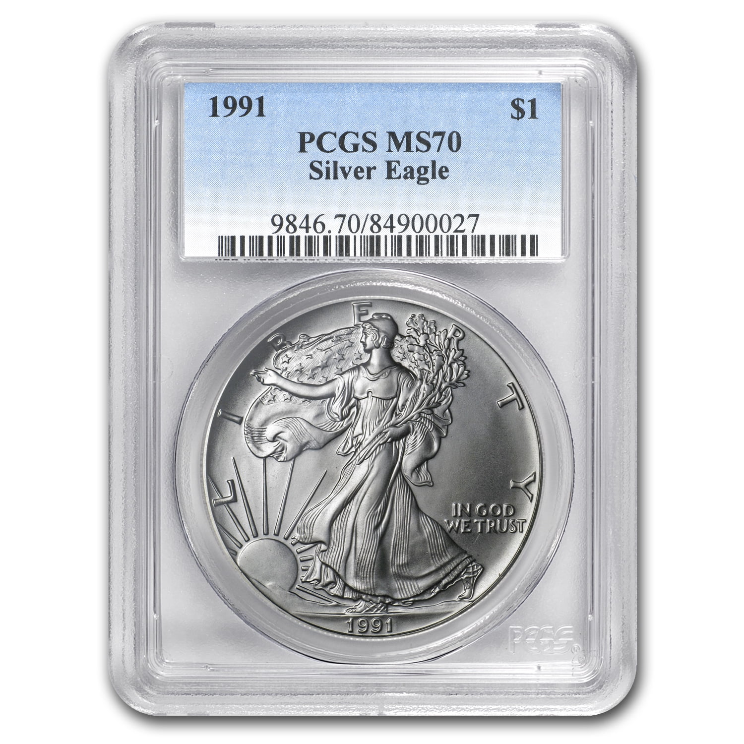 1991 American Silver Eagle MS-70 PCGS