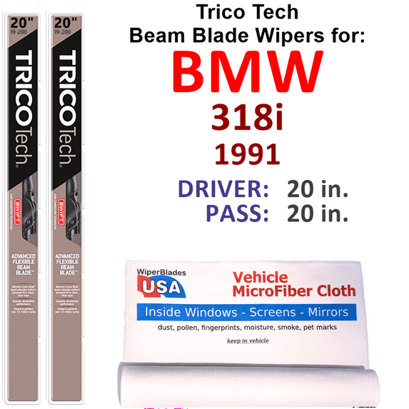 1991 BMW 318i Beam Blade Wipers (Set of 2)