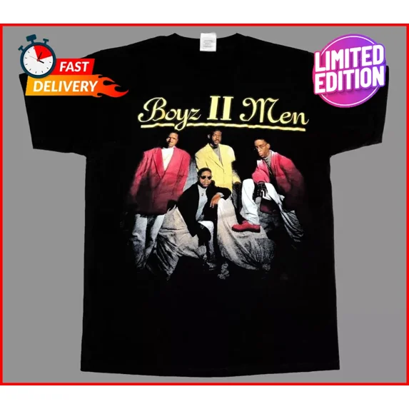 1991 Boyz II Men Please Don't Go Black All Size Unisex Shirt
