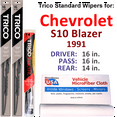 thumbnail image 1 of 1991 Chevrolet S10 Blazer Wiper Blades (Set of 3) w/Rear Wiper, 1 of 3