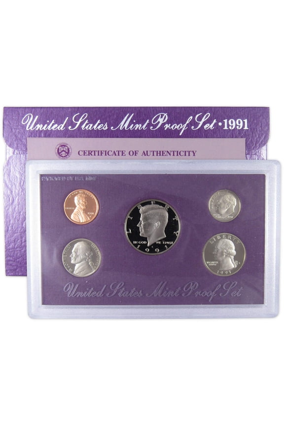 1991 Clad Proof Set U.S. Mint Original Government Packaging OGP COA