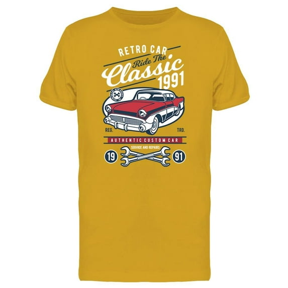 1991 Classic Retro Car Vintage T-Shirt Men -Image by Shutterstock, Male XX-Large