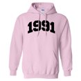thumbnail image 1 of 1991 College Style Hoodie Sweatshirt Unisex Medium Pink, 1 of 5