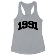 thumbnail image 1 of 1991 College Style Tank Top Fitted Racerback Women's X-Large Heather Grey, 1 of 5