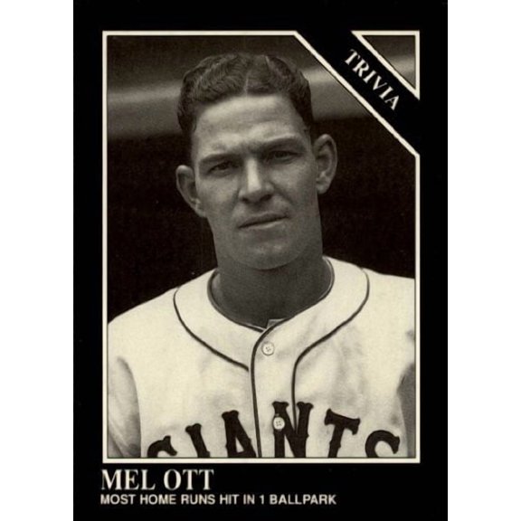 1991 Conlon TSN #225 Mel Ott TRIV MLB Baseball Trading Card