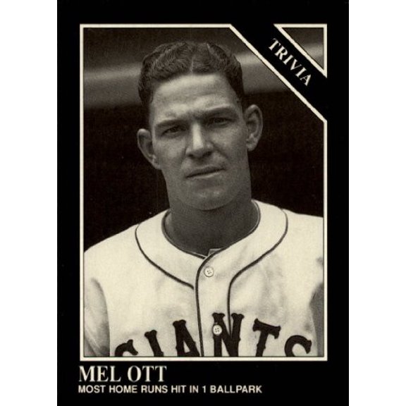 1991 Conlon TSN #225 Mel Ott TRIV MLB Baseball Trading Card