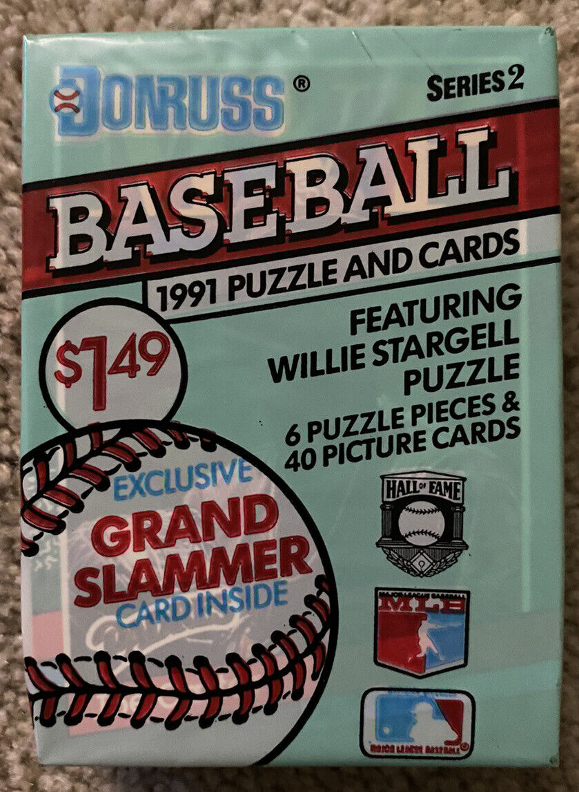 1991 Donruss Series 2 baseball Fat Cello Jumbo Pack with 40 Cards and 6