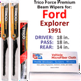 thumbnail image 1 of 1991 Ford Explorer Performance Beam Wipers (Set of 3) w/Rear Wiper, 1 of 3