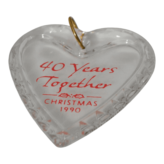 1991 Forty Years Together (Heart) Hallmark Keepsake Christmas Tree Ornaments QX493-9