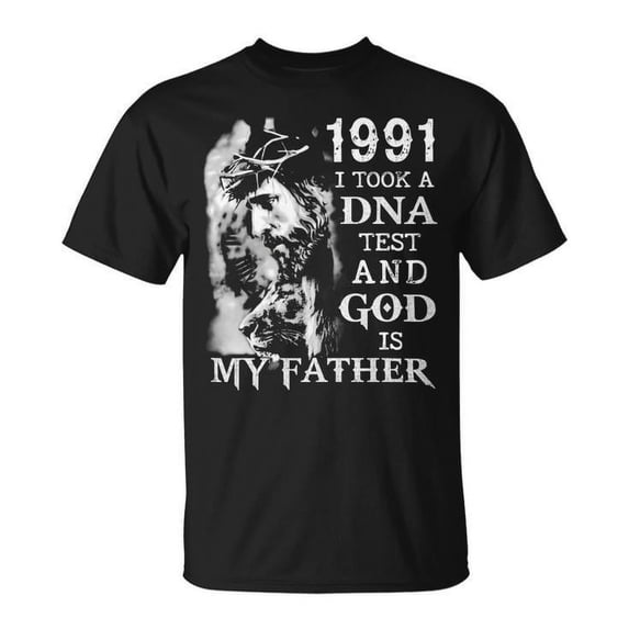 1991 God Is My Father T-Shirt Vintage Religious Faith Inspirational Christian Graphic Tee Unisex Cotton Casual Shirt Spiritual Gift for Men Women
