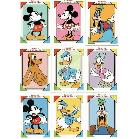 1991 Impel-Disney Mickey Mouse Complete Trading Card Set Includes 210 Cards
