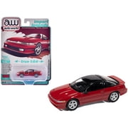 1991 Mitsubishi Eclipse GSX Maranello Red with Black Top Import Legends Series 1/64 Diecast Model Car by Auto World