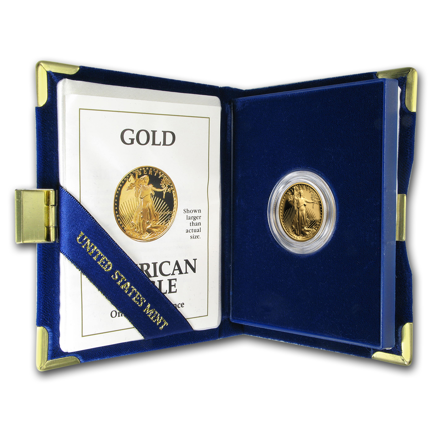1991-P 1/4 oz Proof American Gold Eagle (w/Box & COA) - Walmart.com