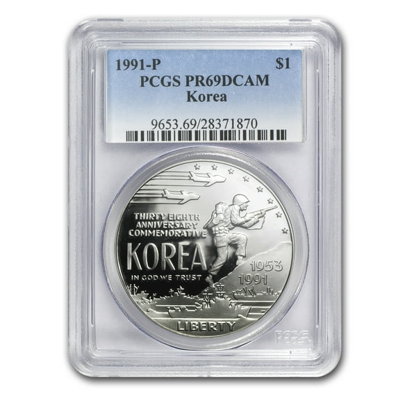1991-P Korean War $1 Silver Commem PR-69 PCGS