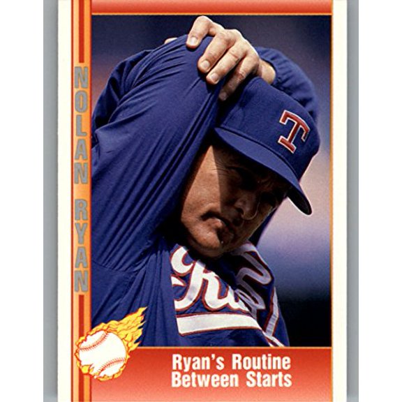 1991 Pacific Ryan Texas Express I #82 Nolan Ryan Ryan's Routine Between Starts MLB Baseball Trading Card