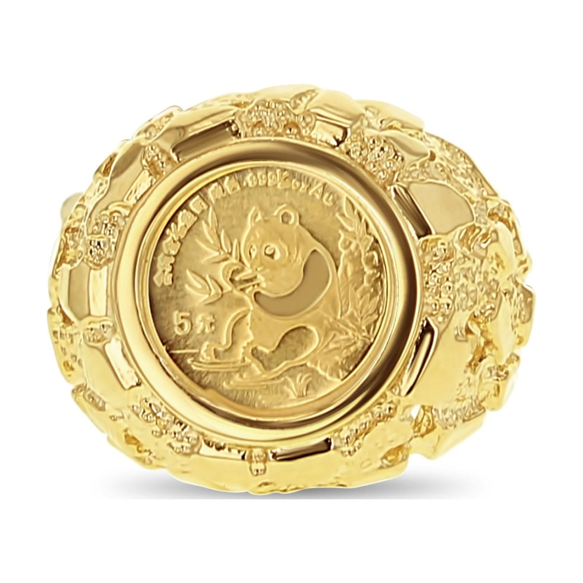 Panda coin ring outlet