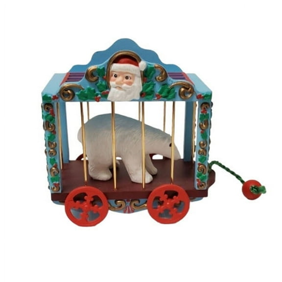 1991 Polar Circus Wagon (Polar Bear) Hallmark Keepsake Christmas Tree Ornament - QX4399