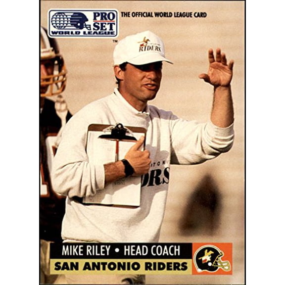 1991 Pro Set WLAF Inserts #30 Mike Riley CO NFL Football Trading Card