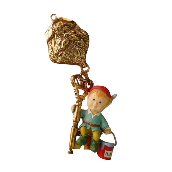 1991 Santas Key Man (Elf) Enesco Christmas Tree Ornament 830461