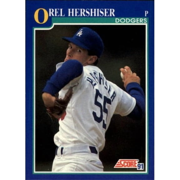 1991 Score #550 Orel Hershiser MLB Baseball Trading Card