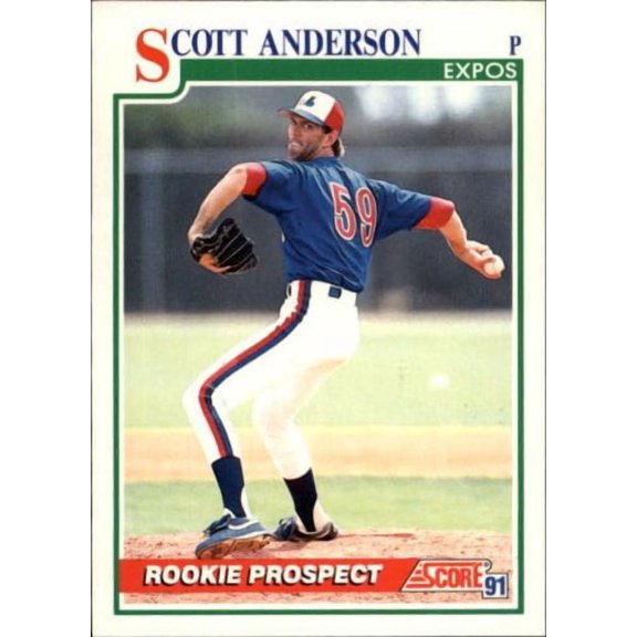 1991 Score #734 Scott Anderson RC MLB Baseball Trading Card
