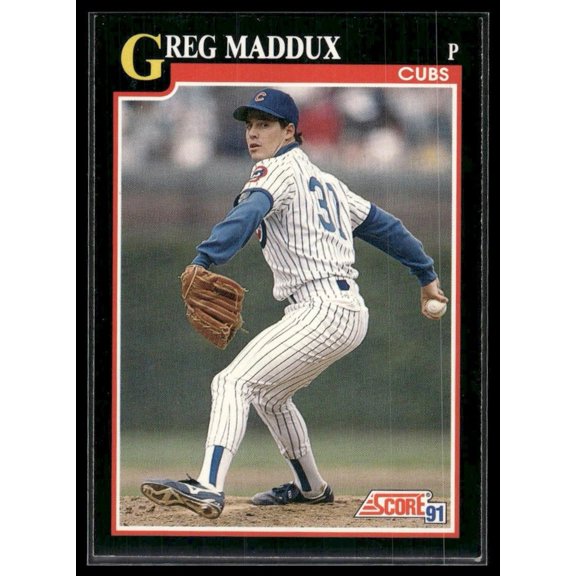 1991 Score Greg Maddux #317 Chicago Cubs Very Good Baseball Card