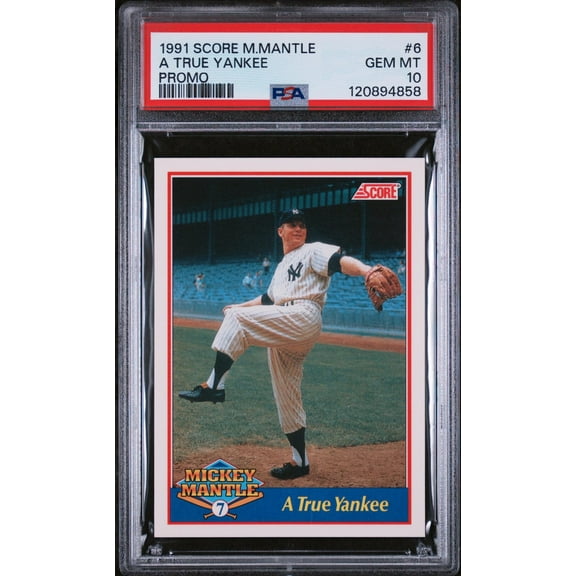 1991 Score Promo Mickey Mantle #6 /5000 PSA 10