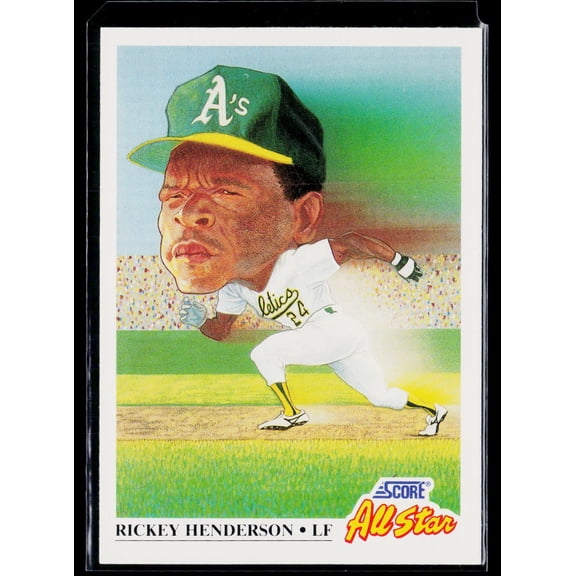 1991 Score Rickey Henderson Oakland Athletics #397 Baseball Card Near Mint Or Better