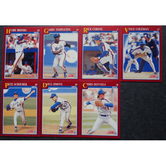 1991 Score Rookies & Traded New York Mets Team Set NM-MT 7 Cards