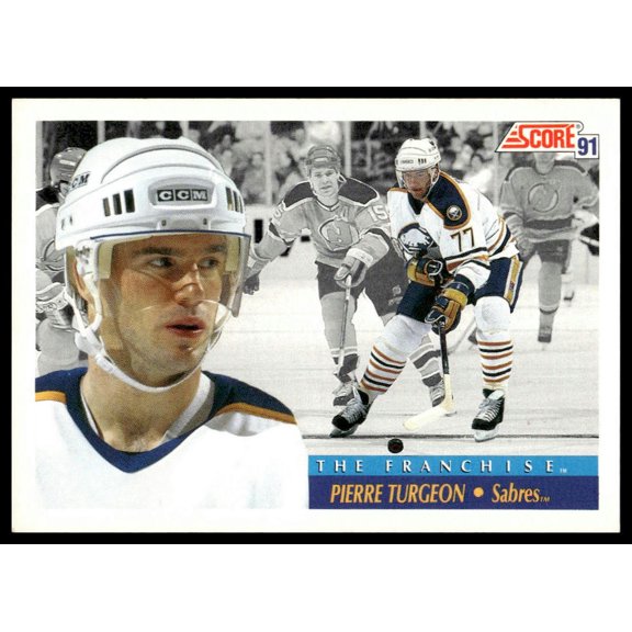 1991 Score The Franchise Pierre Turgeon Buffalo Sabres #416 Hockey Card