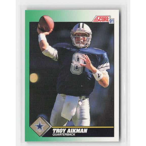 1991 Score Troy Aikman #225 CLEAN CARD Crispy Corners