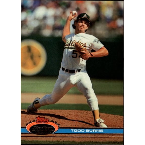 1991 Stadium Club #207 Todd Burns MLB Baseball Trading Card