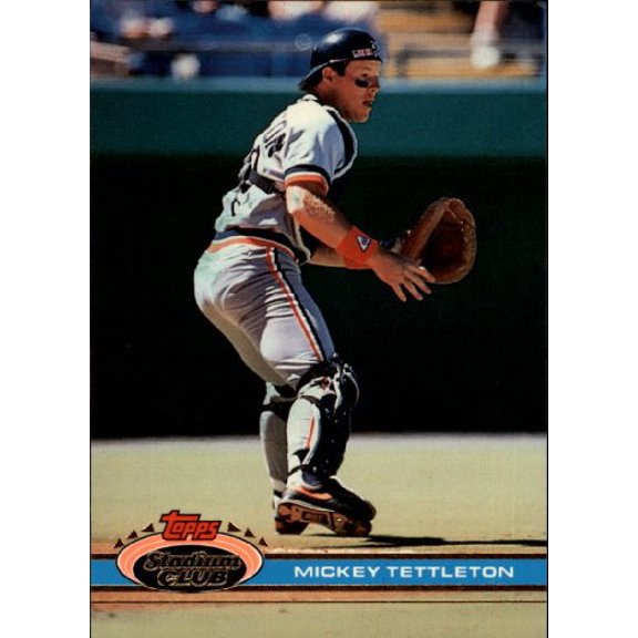 1991 Stadium Club #412 Mickey Tettleton MLB Baseball Trading Card
