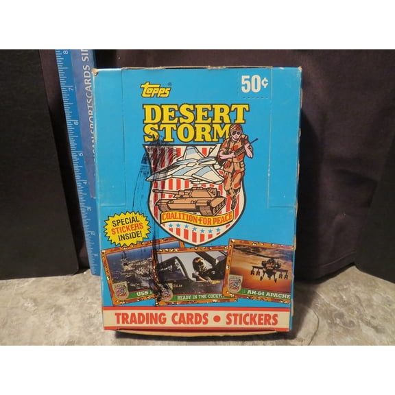 1991 TOPPS DESERT STORM COALITION FOR PEACE TRADING CARDS BOX